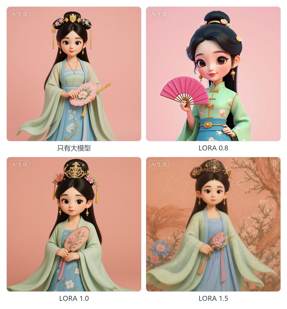 LoRA 权重对比