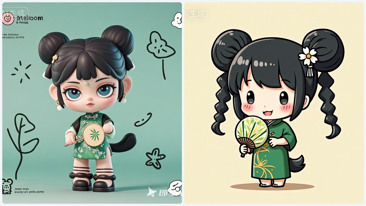 绿衣小女孩
